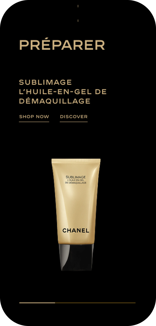 Mobile view of “The Ritual” section – Chanel Sublimage UI/UX, digital art direction