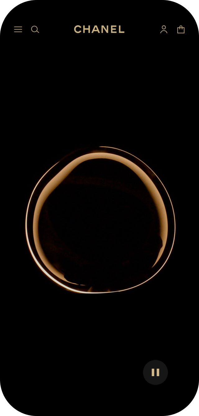 Mobile ingredient visual – Chanel Sublimage digital art direction, UI/UX